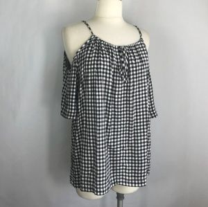Velvet by Graham Spencer off shoulder gingham top